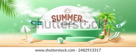 Similar – Image, Stock Photo On the beach 3 Landscape