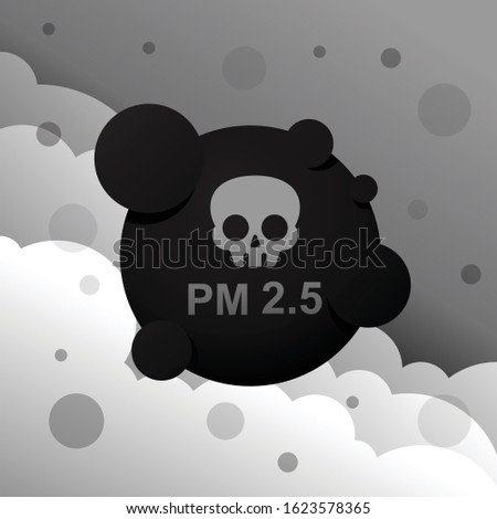PM 2.5 dust icon,air pollution vector illustration.