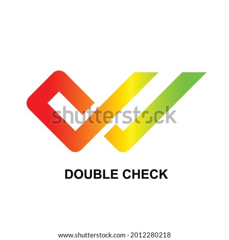 Double check icon isolated on white background vector illustration.