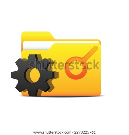 File managers icon. Folder with documents isolated on background vector illustration.