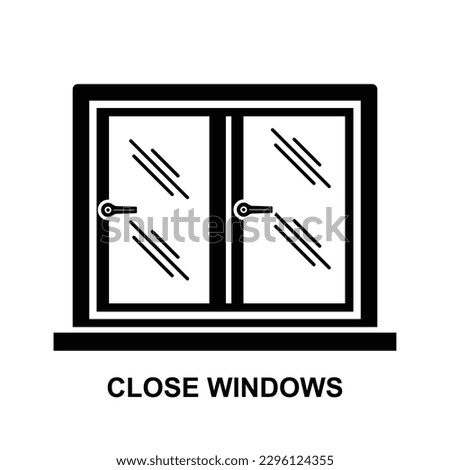 Windows icon. Close windows icon isolated on background vector illustration.