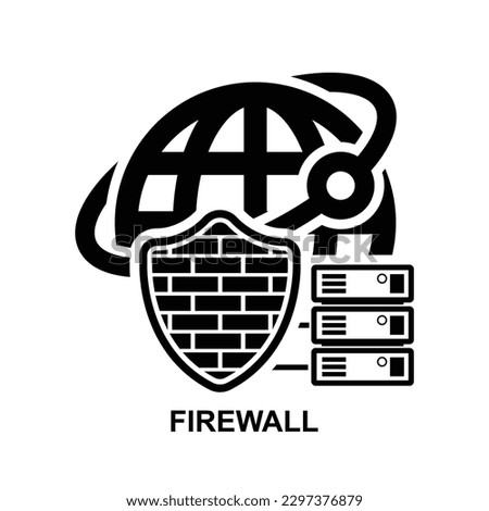 Firewall icon.Security firewall technology icon isolated on background vector illustration.