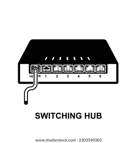 Ethernet switching icon isolated on background vector illustration.