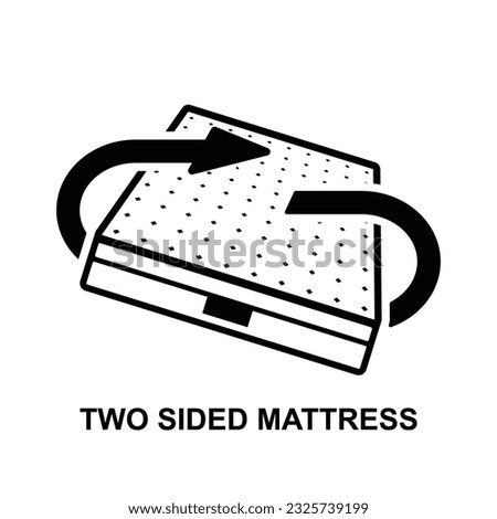 Two sided mattress icon isolated on background vector illustration.