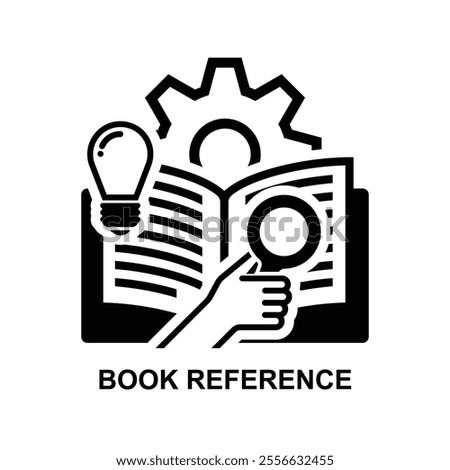 book reference icon isolated on background vector illustration.