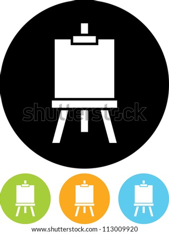 Artist's easel - Vector icon isolated