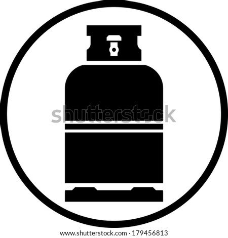 Gas bottle vector icon