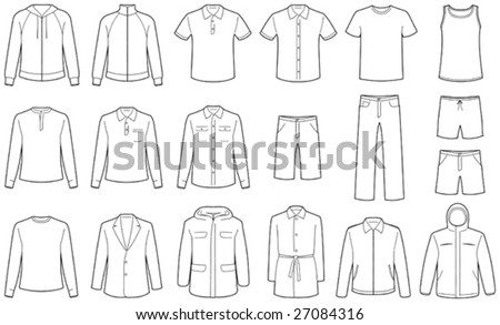 Mens clothes isolated