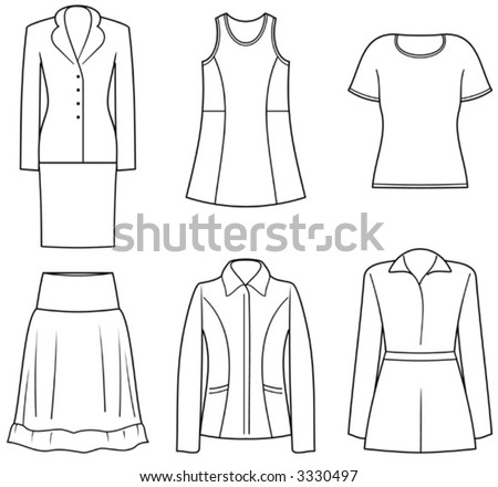 Women’S Clothes - Vector Illustration. You'Ll Find More Similar Images ...