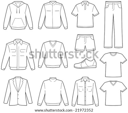 Men'S Casual Clothes Illustration - 21972352 : Shutterstock