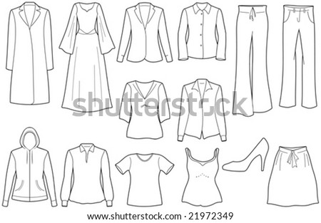 Women'S Clothes Stock Vector Illustration 21972349 : Shutterstock