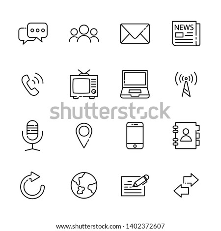 communication line icon set 4, vector eps10.