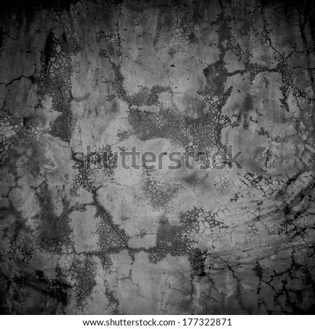 Designed square gray grunge plastered wall texture, background