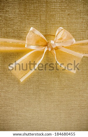 Golden gift box design for background.