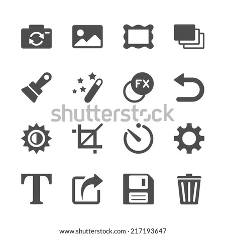 camera application icon set, vector eps10.