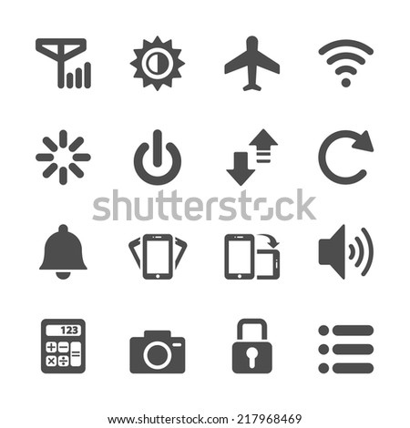 smart phone application icon set, vector eps10.