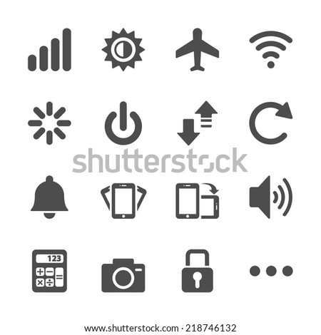 smart phone application icon set, vector eps10.