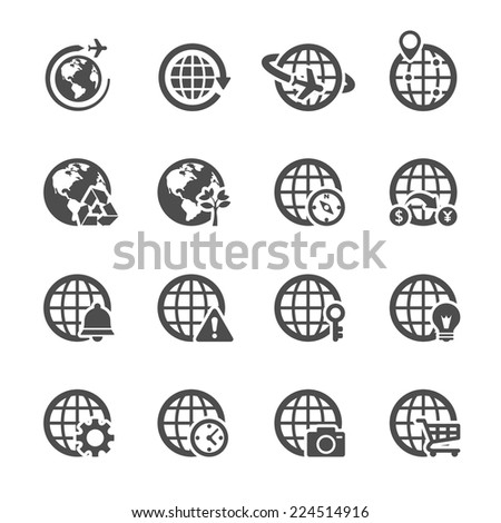 global communication icon set 2, vector eps10.