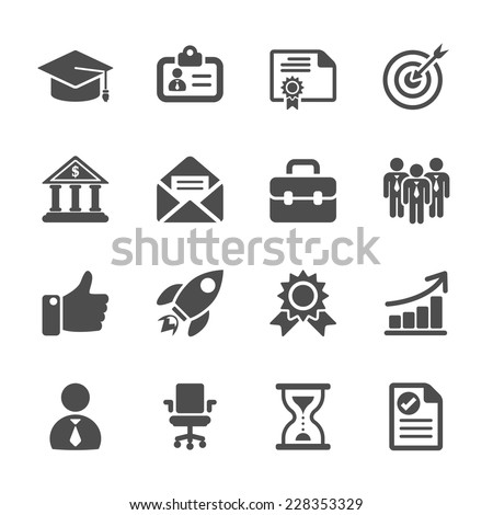 business career work icon set, vector eps10.