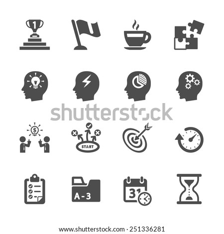 business productivity icon set, vector eps10.