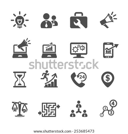 business and management icon set 8, vector eps10.