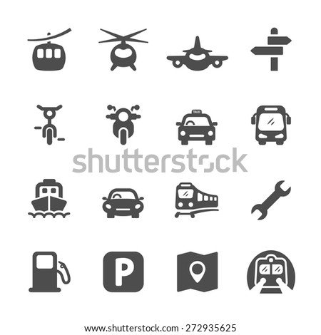 transportation icon set 2, vector eps 10.