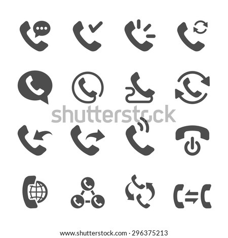telephone call icon set 2, vector eps10.