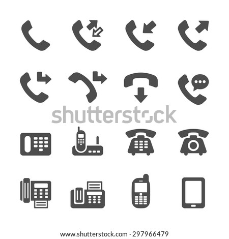 telephone call icon set 4, vector eps10.