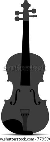 Violin Silhouette, Vector - 77959087 : Shutterstock