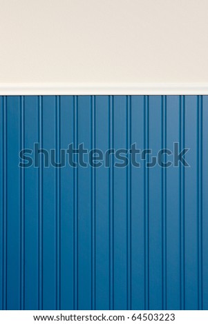 This blue and beige wainscot wall would make a nice backdrop or layer to your new creation.