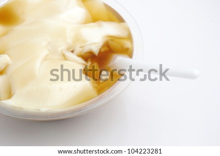 Soybean curd (which is a kind of Chinese specialties, very thin tofu)