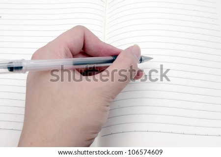 Left-handed writing