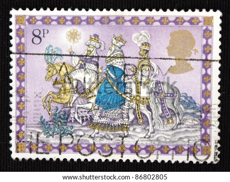 UNITED KINGDOM - CIRCA 2000: A stamp printed in United Kingdom shows Noble Horse Riding, circa 2000