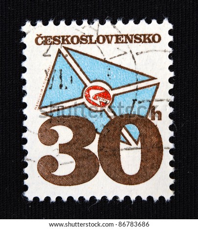 CZECHOSLOVAKIA - CIRCA 2000: A stamp printed in Czechoslovakia shows Letter, circa 2000