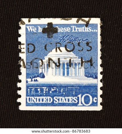 UNITED STATES - CIRCA 1983: A stamp printed in United States shows White House, circa 1983
