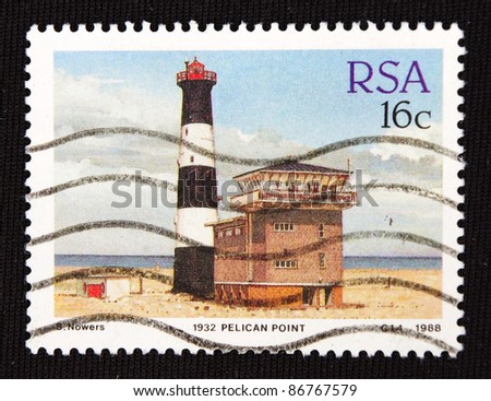 REPUBLIC OF SOUTH AFRICA - CIRCA 1988: A stamp printed in Republic of South Africa shows Lookout, circa 1988