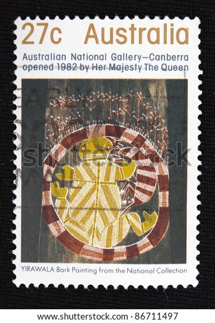 AUSTRALIA - CIRCA 1993: A stamp printed in Australia shows Abstract graphics, circa 1993