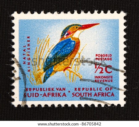 REPUBLIC OF SOUTH AFRICA - CIRCA 2000: A stamp printed in Republic of South Africa shows a bird, circa 2000