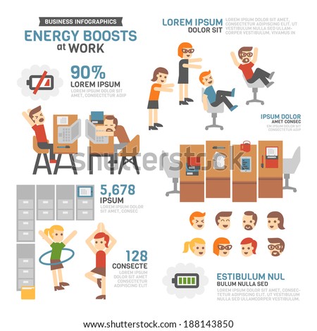 Energy Boosts at Work Infographics