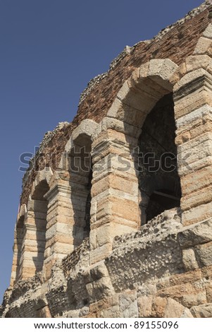 Arena di Verona ancient amphitheater a typical Roman architecture  (Italy)