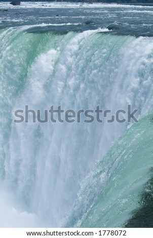 Niagara Falls Close Up of millions of gallons of foaming raging water