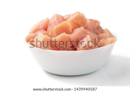 Similar – Image, Stock Photo Bowl of cut chicken broccoli macaroni and cheese