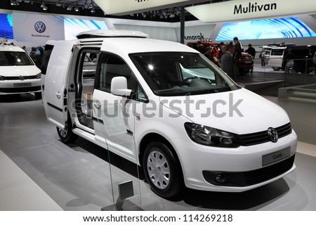 HANNOVER - SEP 20: New Volkswagen Caddy CoolProfi at the International Motor Show for Commercial Vehicles on September 20, 2012 in Hannover Germany