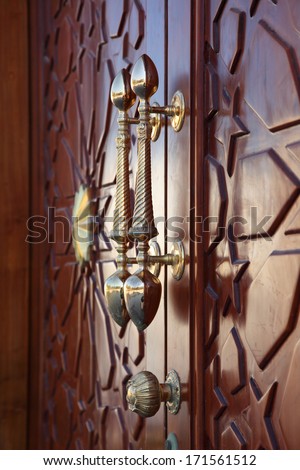 Bronze door handles in Sharjah, United Arab Emirates