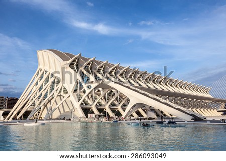 VALENCIA, SPAIN - MAY 24: Prince Philip Science Museum in the City of Arts and Sciences in Valencia. May 24, 2015 in Valencia, Spain