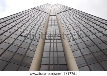 (Tour Montparnasse) - futuristic skyscraper in the city of Paris, France