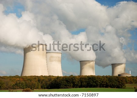 Cooling towers of a nuclear power station