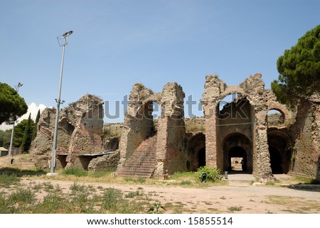 Ruin of a Roman arena in Frejus, southern France