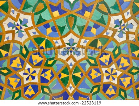 Oriental mosaic in Casablanca, Morocco