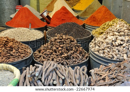 Spices for sale in the Medina of Fes, Morocco